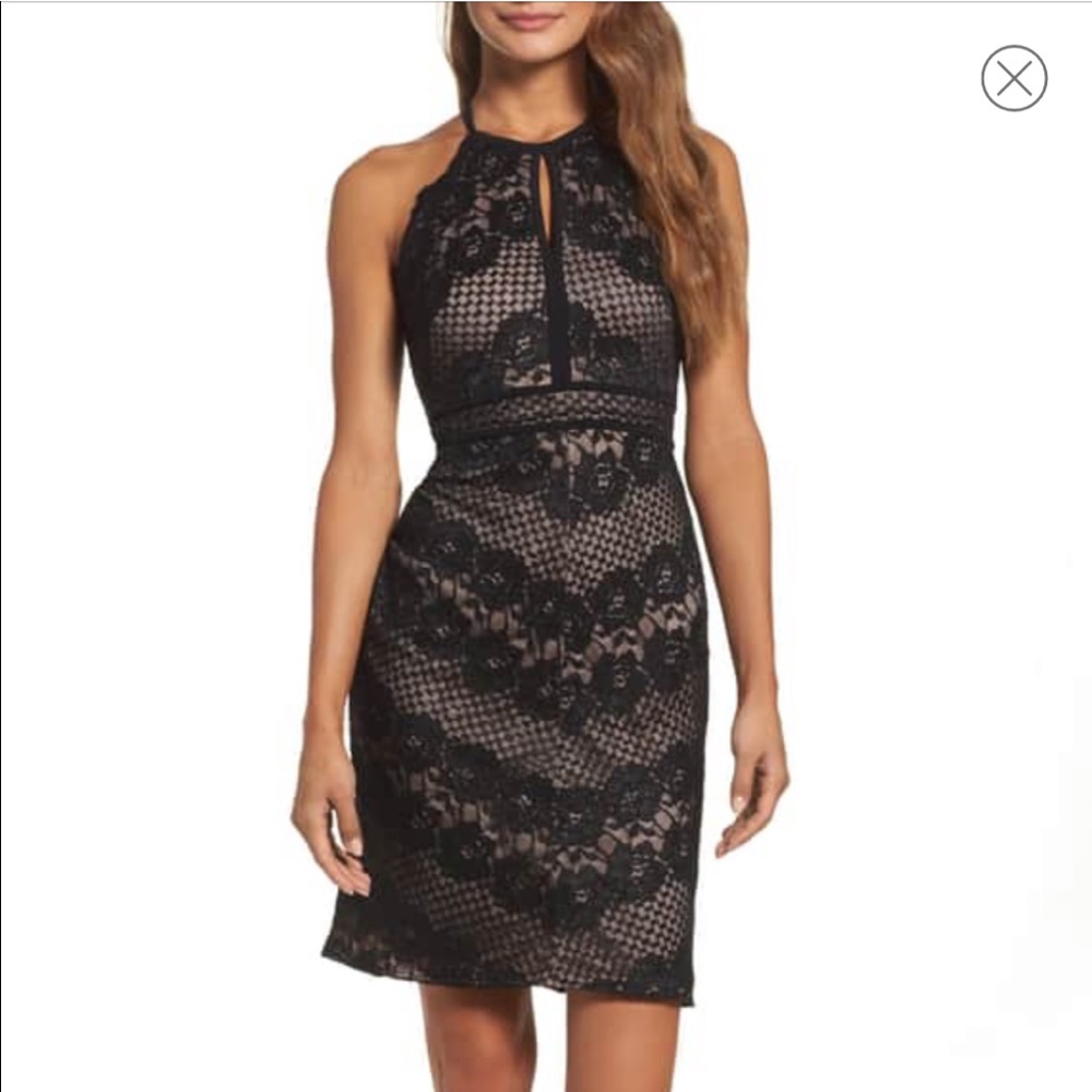 Morgan & Co Black Lace Cocktail Dress Size 1